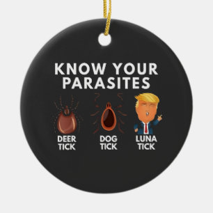 Wisst, dass ihr Parasiten seid Anti-Trump Humor Po Keramik Ornament