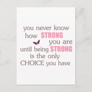 Wisst nie, wie stark ihr seid postkarte