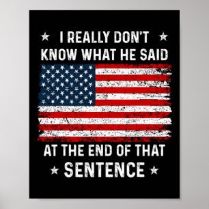 Wisst wirklich nicht, was er am Ende gesagt hat, r Poster