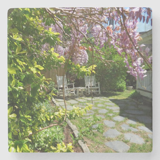 Wisteria and Rocking Chairs - Martha's Vineyard Steinuntersetzer (Vorderseite)