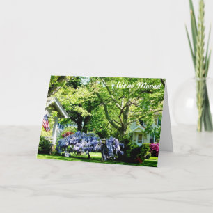 Wisteria auf dem Rasen Ankündigung