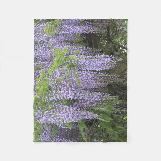 Wisteria Blanket für Liebhaber von Blume Fleecedecke (Vorderseite)