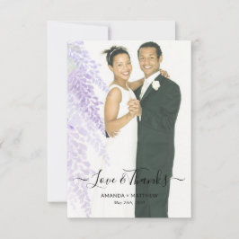 Wisteria Blooms Add Foto Wedding Danke Karte