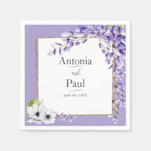Wisteria Blooms Wedding Serviette