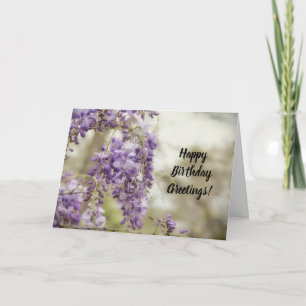 Wisteria Blume Art Birthday Card Karte