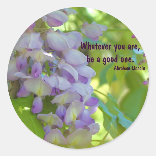 Wisteria Blume Attitude Quote Sticker (Vorderseite)