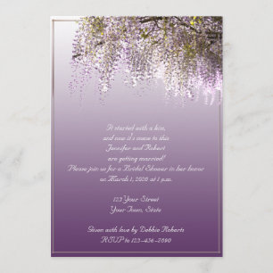 Wisteria Blume Lavender Bridal Dusche Einladung