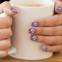 Wisteria Blume Muster Kust. Nail Art Decals Minx Nagelkunst