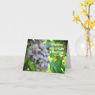 Wisteria Blumen Attitude Quote Note Card Karte