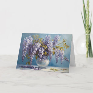 Wisteria-Blumenstrauß Karte