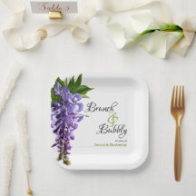 Wisteria Brunch Bubbly Brautparty auf Weiß