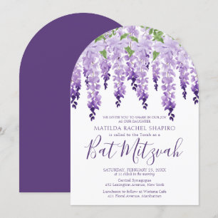Wisteria Corporate Logo   Bat Mitzvah Einladung