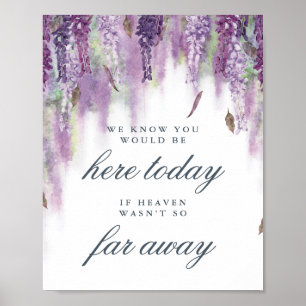 Wisteria Dreams Hochzeitsgedankenposter Poster