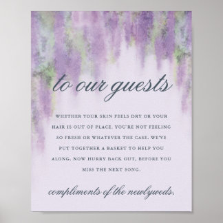 Wisteria dreams toiletries Hochzeitszeichen Poster