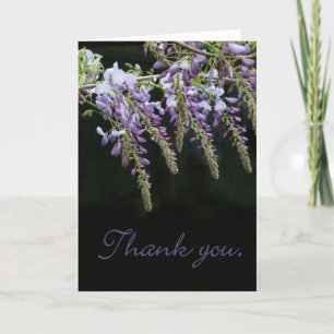 Wisteria Floral Danke Karte