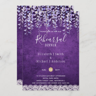 Wisteria Floral Lace PROBE Diner INVITE Einladung