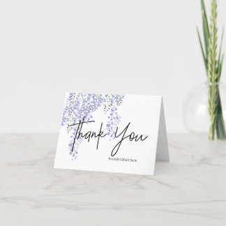 Wisteria Floral Personalisiert Dankeschön Karte