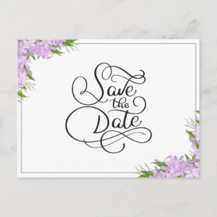 Wisteria Floral Save the Date Postkarte