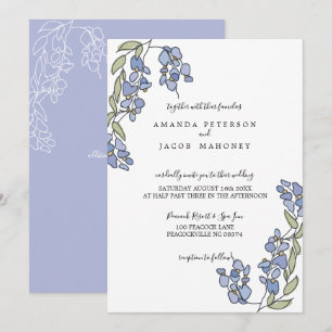 Wisteria Floral Wedding Einladungen von Hand