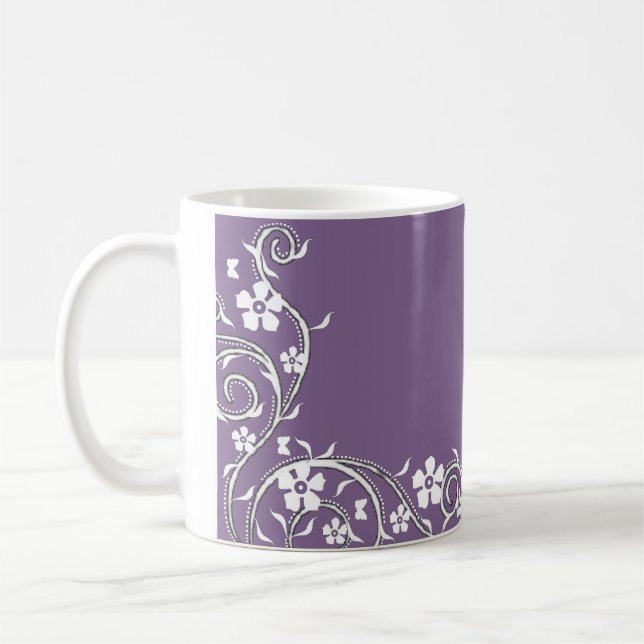 Wisteria Floral Wirbel Kaffee Tasse (Links)