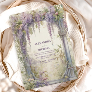 Wisteria-Gartenbogen-Hochzeit Einladung