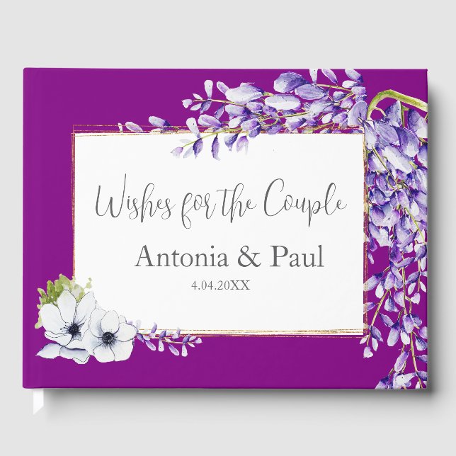 Wisteria Guest Book Gästebuch (Vorderseite)