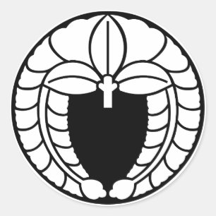 Wisteria in Reiskuchen Runder Aufkleber