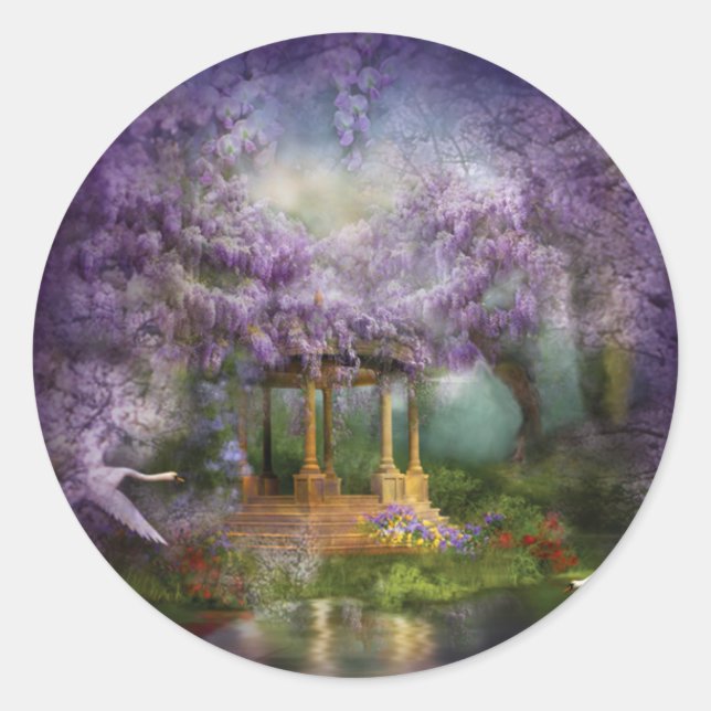 Wisteria Lake Art Stickers (Vorderseite)