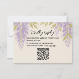 Wisteria Lane QR Code RSVP Card