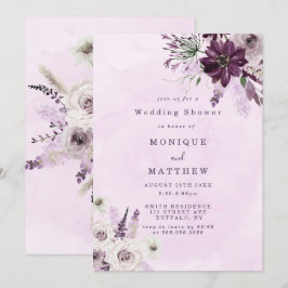 Wisteria Lavender White Rose Polterabend Einladung