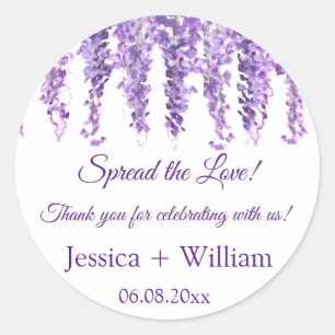 Wisteria Lila Blumenbräune und Groomehe Runder Aufkleber