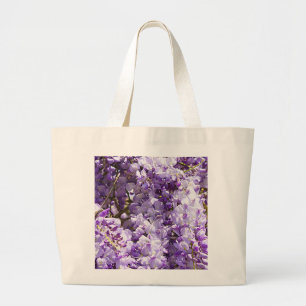 Wisteria Lila Blütenbaum Violett Jumbo Stoffbeutel