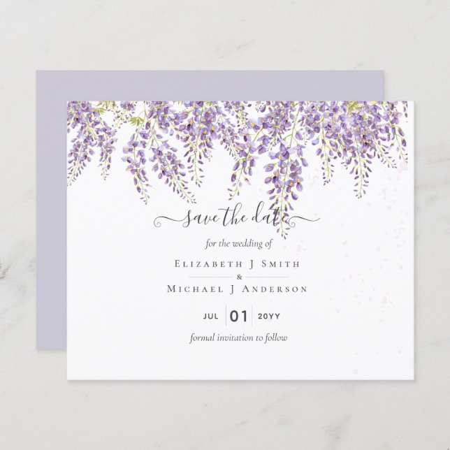 Wisteria Lila Wedding Rett Dates BUDGET (Vorne/Hinten)