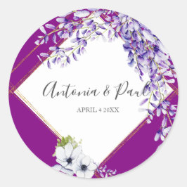 Wisteria Locarno Runder Aufkleber