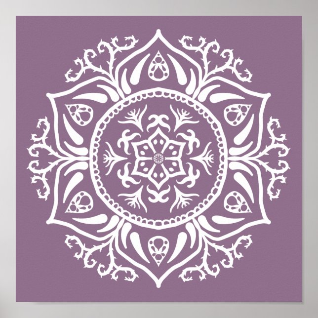Wisteria Mandala Poster (Vorne)