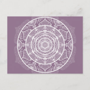 Wisteria Mandala Postkarte
