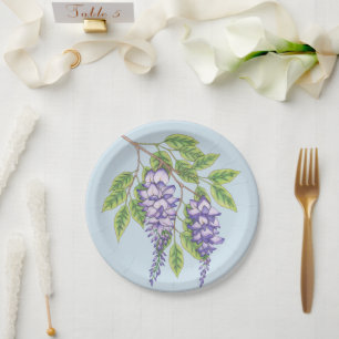 Wisteria Paper Plate Pappteller
