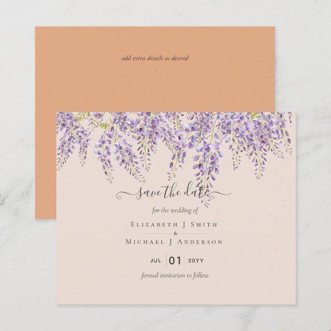 Wisteria Peach Wedding Rett Dates BUDGET (Vorne/Hinten)