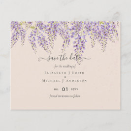 Wisteria Peach Wedding Rett Dates BUDGET Flyer