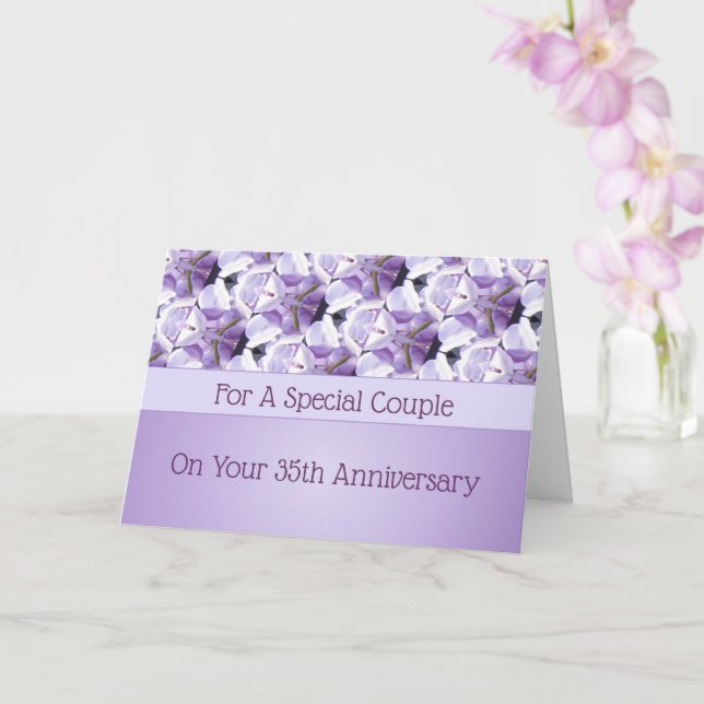 Wisteria Personalisiert 35. Hochzeitstag Karte (Orchidee)