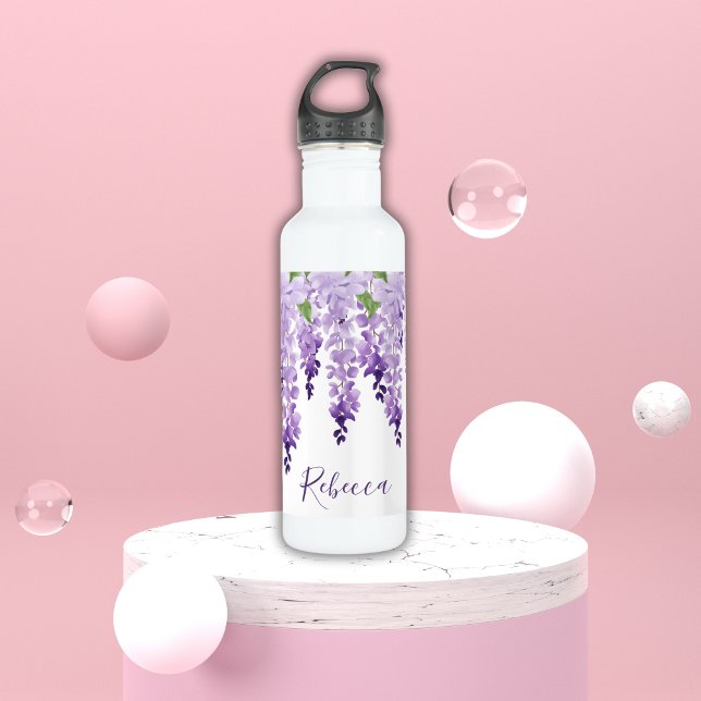 Wisteria Personalisierter Name Edelstahlflasche (Von Creator hochgeladen)