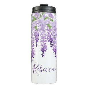 Wisteria Personalisierter Name Thermosbecher