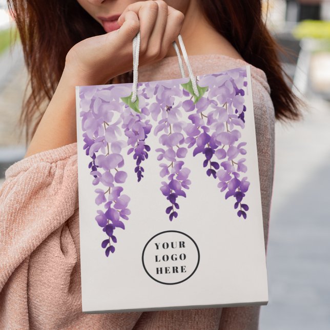 Wisteria Personalisiertes Logo | Unternehmen Kleine Geschenktüte (Von Creator hochgeladen)