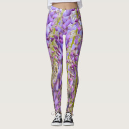 Wisteria Purple Flowers Leggings