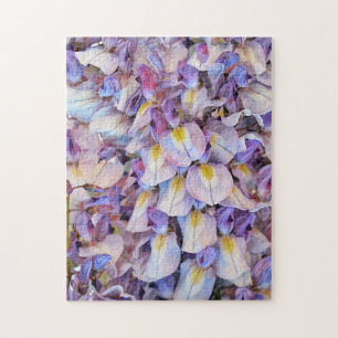 Wisteria Purple Flowers Nah Up Art Puzzle