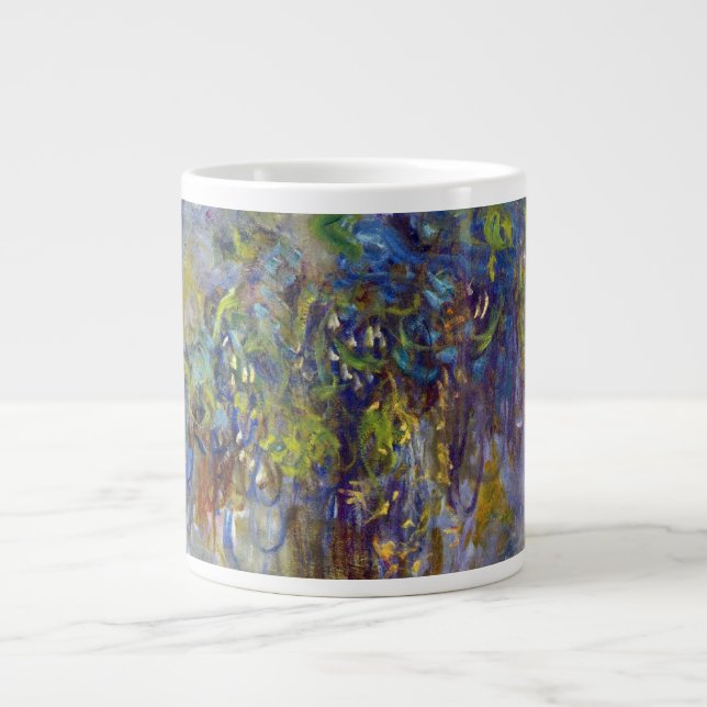 Wisteria (rechte Hälfte) von Claude Monet Jumbo-Tasse (Vorderseite)