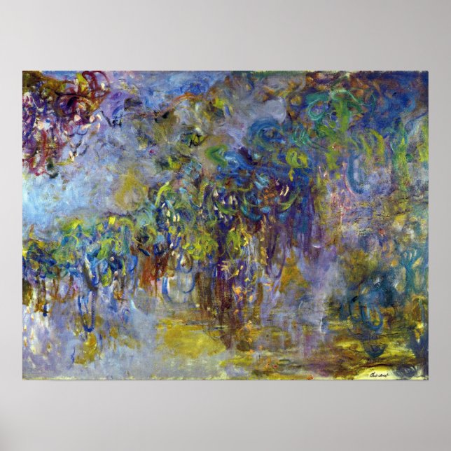Wisteria (rechte Hälfte) von Claude Monet Poster (Vorne)