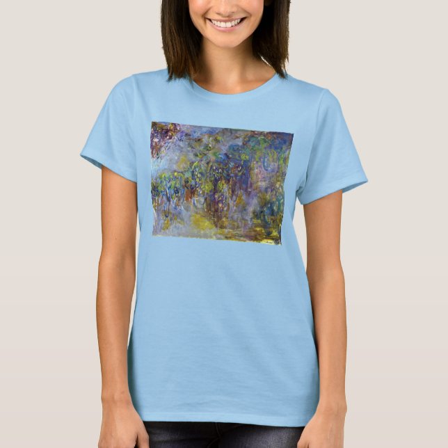 Wisteria (rechte Hälfte) von Claude Monet T-Shirt (Vorderseite)
