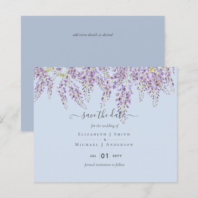 Wisteria Rett Dates Dusty Blue Wedding BUDGET (Vorne/Hinten)