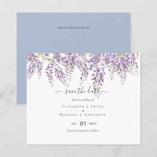 Wisteria Rett Dates Dusty Blue Wedding BUDGET (Vorne/Hinten)